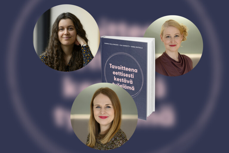 Kirja Tavoitteena eettisesti kestävä työelämä. Kustantajana Kauppakamari. Kirjan ovat kirjoittaneet Kia Karvetti, Nina Ratsula ja Sanna Kalliokoski.